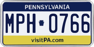 PA license plate MPH0766