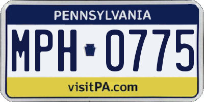 PA license plate MPH0775