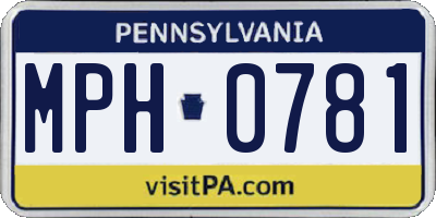 PA license plate MPH0781