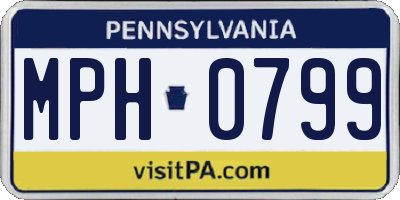 PA license plate MPH0799