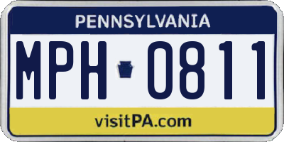 PA license plate MPH0811