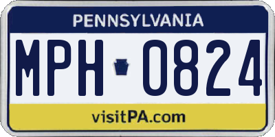 PA license plate MPH0824