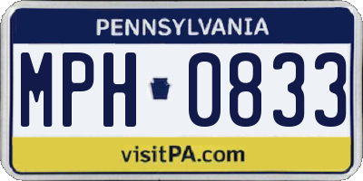 PA license plate MPH0833