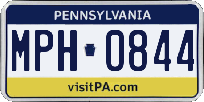 PA license plate MPH0844