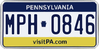 PA license plate MPH0846
