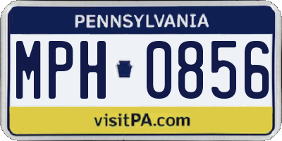 PA license plate MPH0856