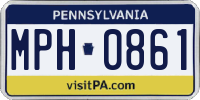 PA license plate MPH0861