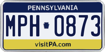 PA license plate MPH0873