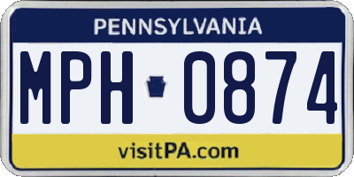PA license plate MPH0874