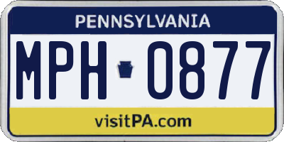 PA license plate MPH0877
