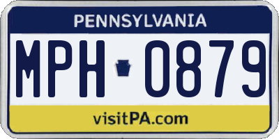 PA license plate MPH0879