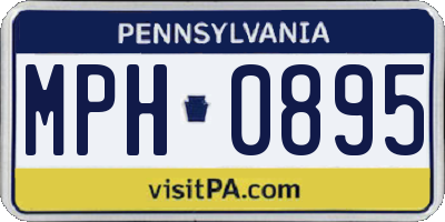 PA license plate MPH0895