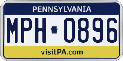 PA license plate MPH0896