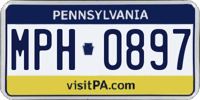 PA license plate MPH0897