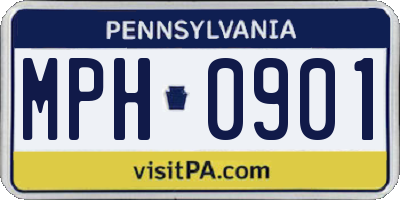 PA license plate MPH0901