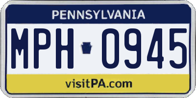 PA license plate MPH0945