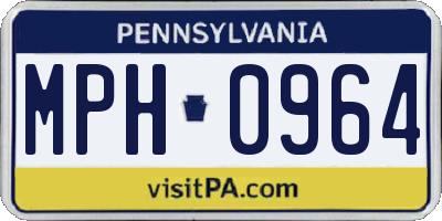 PA license plate MPH0964