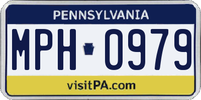 PA license plate MPH0979
