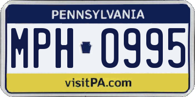 PA license plate MPH0995