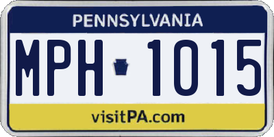 PA license plate MPH1015