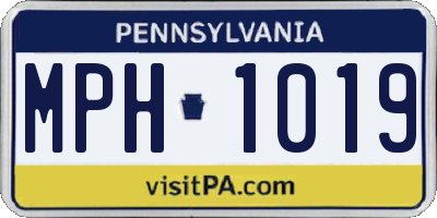 PA license plate MPH1019