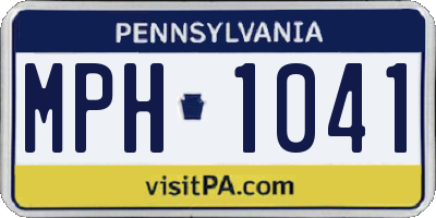 PA license plate MPH1041