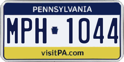 PA license plate MPH1044