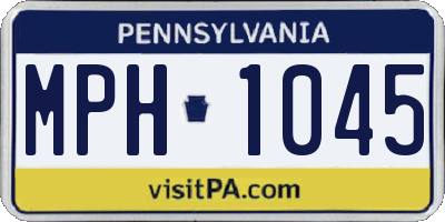 PA license plate MPH1045