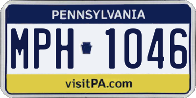 PA license plate MPH1046