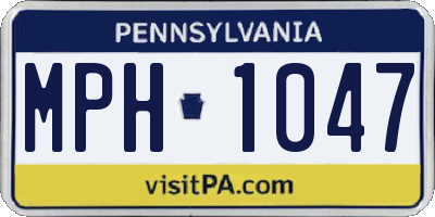 PA license plate MPH1047