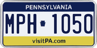 PA license plate MPH1050
