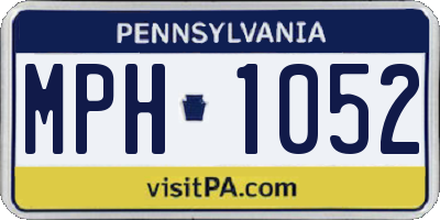 PA license plate MPH1052