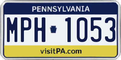PA license plate MPH1053