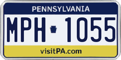PA license plate MPH1055