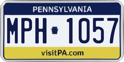PA license plate MPH1057