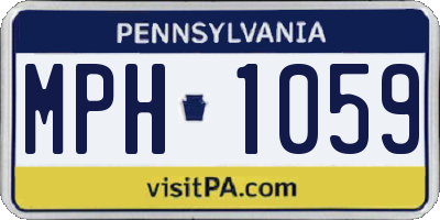 PA license plate MPH1059
