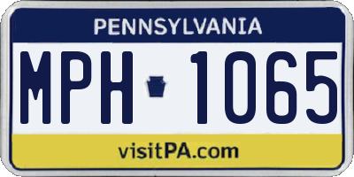 PA license plate MPH1065
