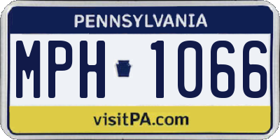 PA license plate MPH1066