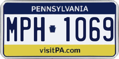 PA license plate MPH1069
