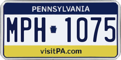 PA license plate MPH1075