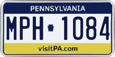 PA license plate MPH1084