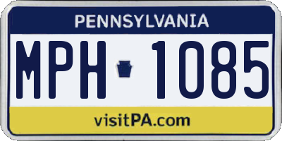 PA license plate MPH1085