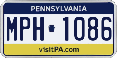 PA license plate MPH1086
