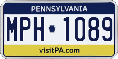 PA license plate MPH1089