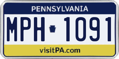 PA license plate MPH1091