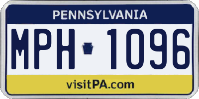 PA license plate MPH1096