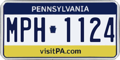 PA license plate MPH1124