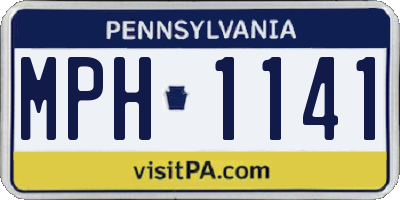PA license plate MPH1141