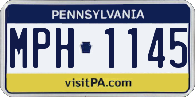 PA license plate MPH1145