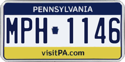 PA license plate MPH1146